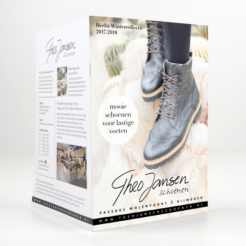 Folder herfst-wintercollectie 2017/2018 voor Theo Jansen Schoenen